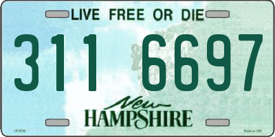 NH license plate 3116697