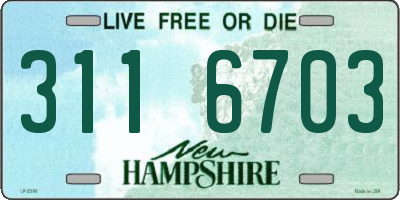 NH license plate 3116703