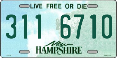 NH license plate 3116710