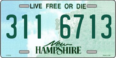 NH license plate 3116713