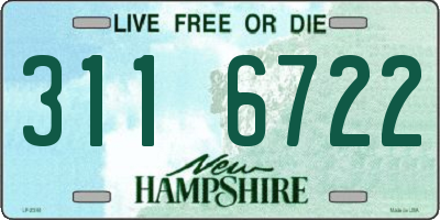 NH license plate 3116722