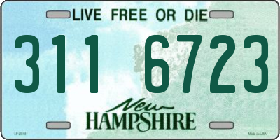 NH license plate 3116723