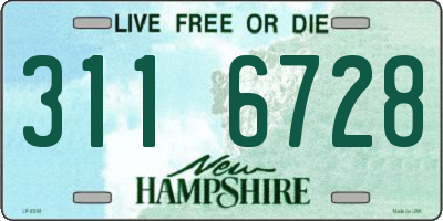 NH license plate 3116728