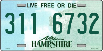 NH license plate 3116732