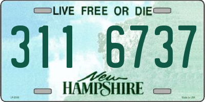 NH license plate 3116737