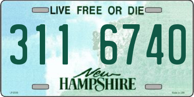 NH license plate 3116740