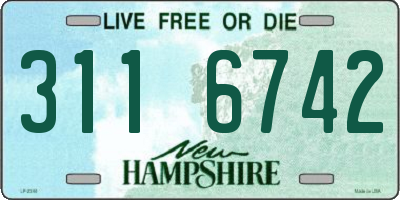 NH license plate 3116742
