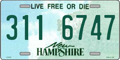 NH license plate 3116747