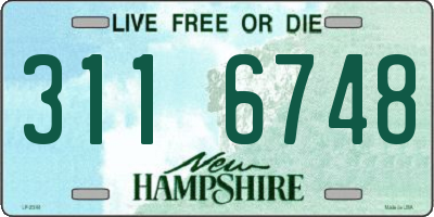 NH license plate 3116748