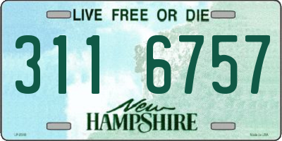 NH license plate 3116757