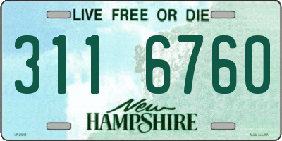 NH license plate 3116760