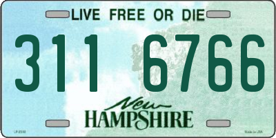 NH license plate 3116766