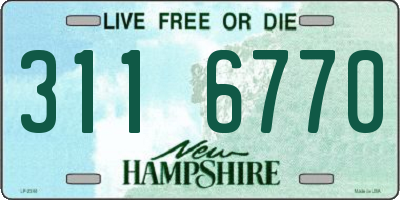 NH license plate 3116770