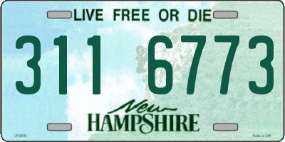 NH license plate 3116773