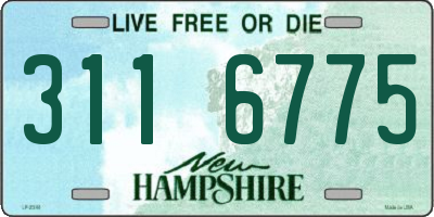NH license plate 3116775
