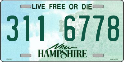 NH license plate 3116778