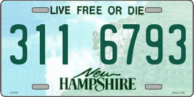 NH license plate 3116793
