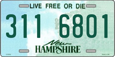 NH license plate 3116801