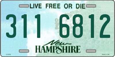 NH license plate 3116812