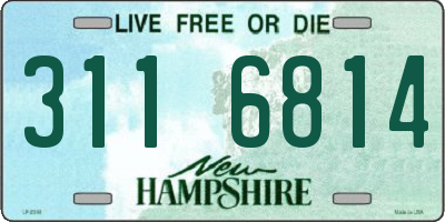 NH license plate 3116814