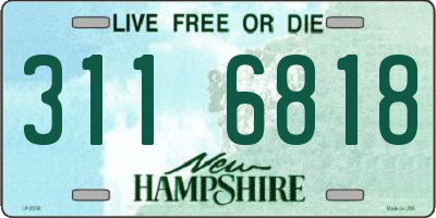 NH license plate 3116818