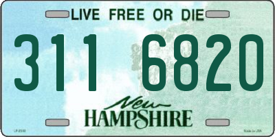 NH license plate 3116820