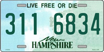 NH license plate 3116834