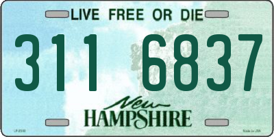 NH license plate 3116837