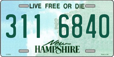 NH license plate 3116840