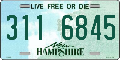 NH license plate 3116845