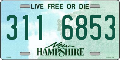 NH license plate 3116853