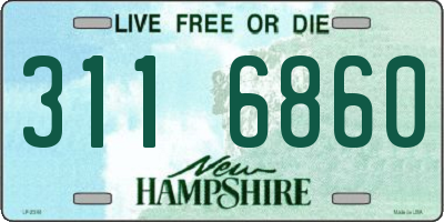 NH license plate 3116860