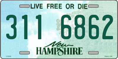 NH license plate 3116862