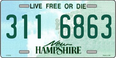 NH license plate 3116863