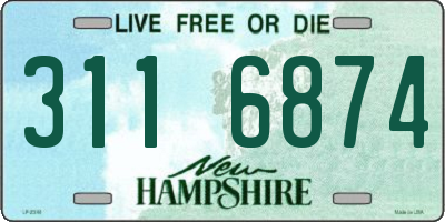 NH license plate 3116874