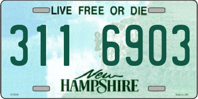 NH license plate 3116903