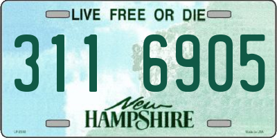 NH license plate 3116905