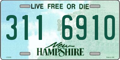 NH license plate 3116910