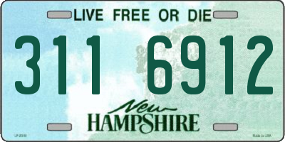 NH license plate 3116912