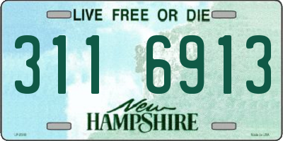 NH license plate 3116913