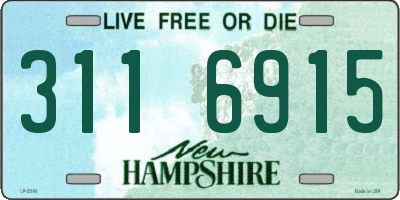 NH license plate 3116915