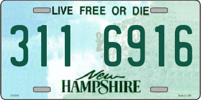 NH license plate 3116916