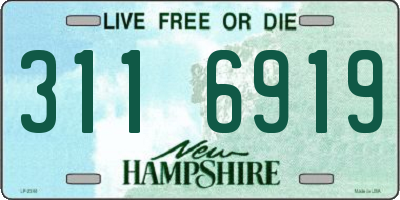 NH license plate 3116919