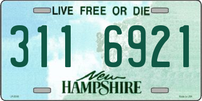 NH license plate 3116921