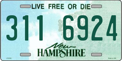 NH license plate 3116924