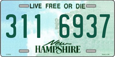 NH license plate 3116937
