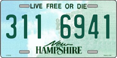 NH license plate 3116941