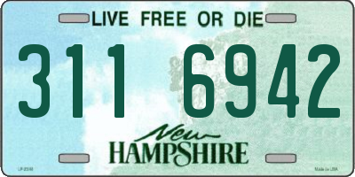 NH license plate 3116942