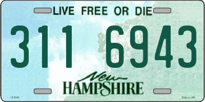 NH license plate 3116943