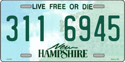 NH license plate 3116945
